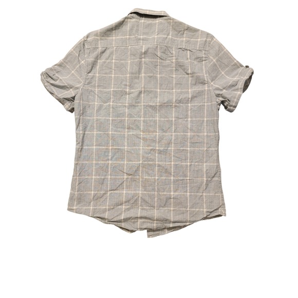 Calvin Klein Jeans Mens Short Sleeve Plaid Button Down Shirt Size L - Picture 4 of 9